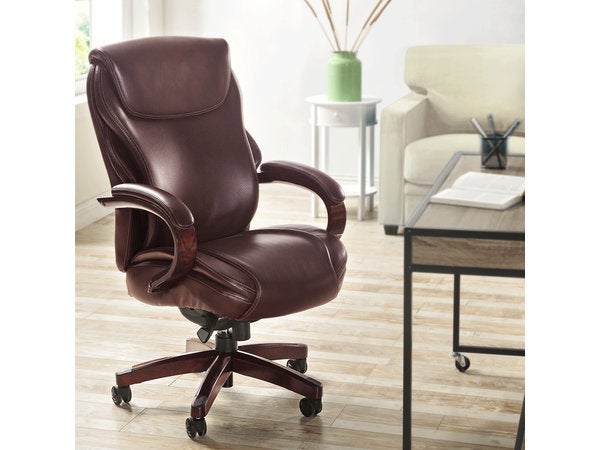 Hyland Executive Office Chair Brown, Lazy Boy Leather Office Chair Costco
