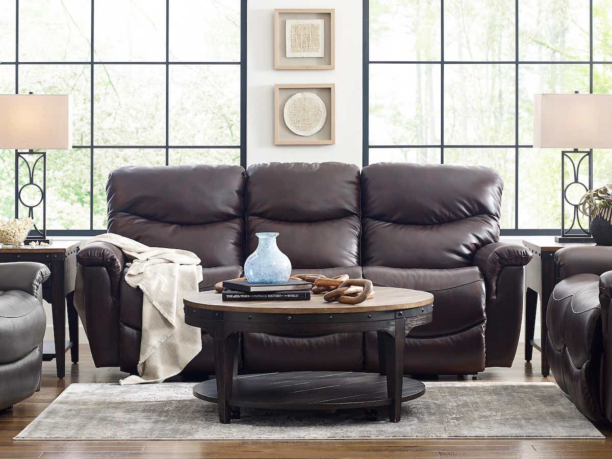 James Power Reclining Sofa w/ Headrest