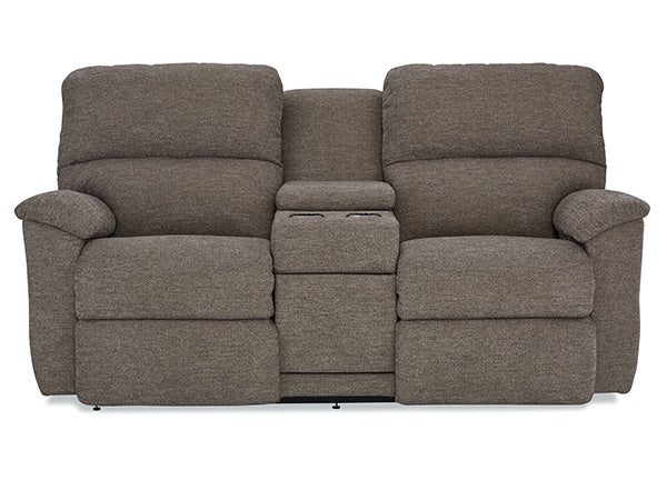 Brooks Power Reclining Loveseat w/ Headrest & Console