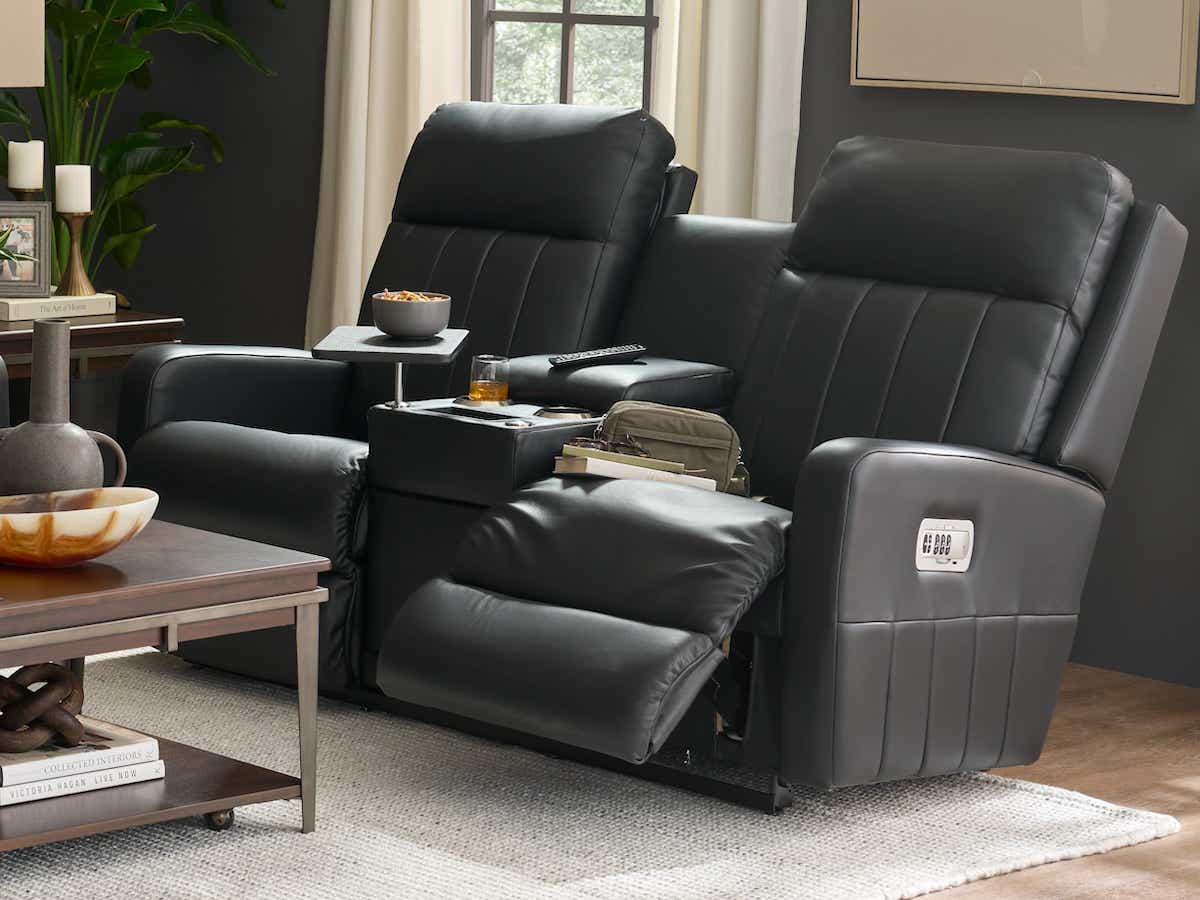Finley Power Wall Reclining Loveseat w/ Console Headrest & Lumbar