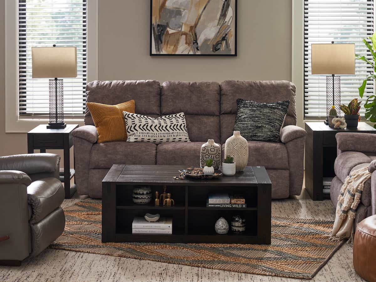 Brooks Power Reclining Sofa w/ Headrest & Lumbar