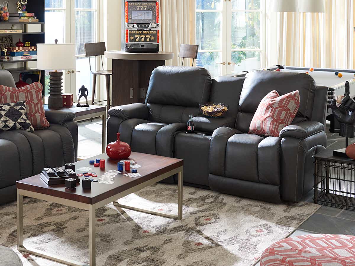 Greyson Power Reclining Loveseat w/ Headrest, Lumbar & Console