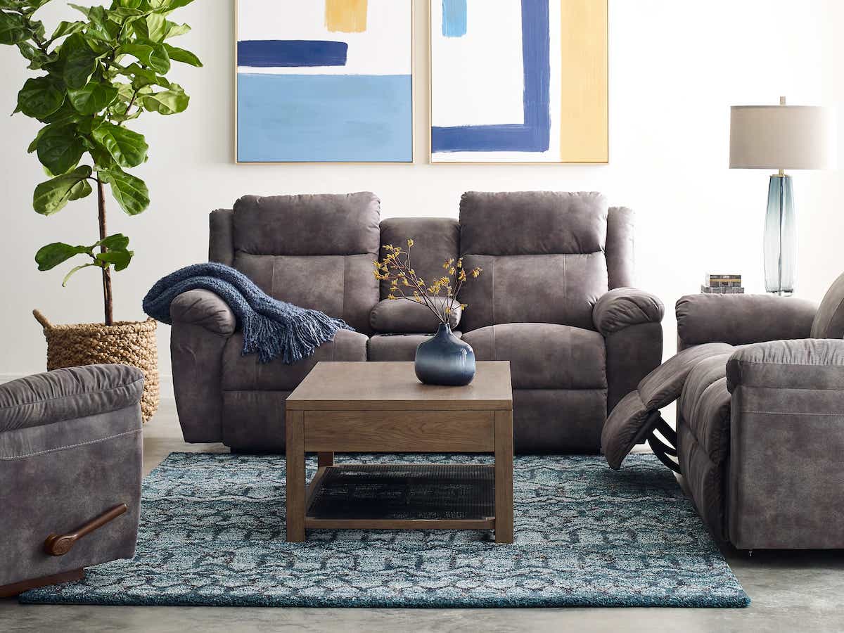 Joel Power Reclining Loveseat w/ Headrest, Lumbar & Console