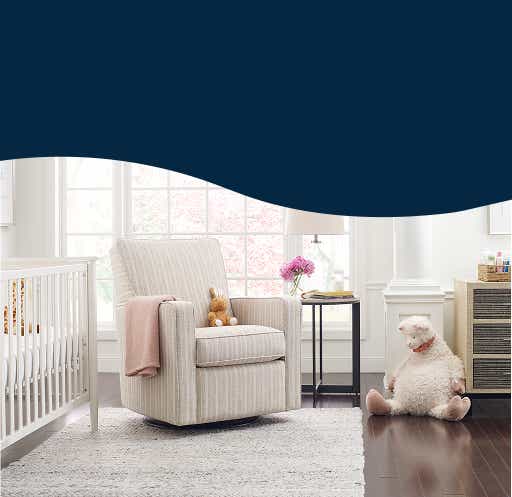 nursery scene with a swivel chair