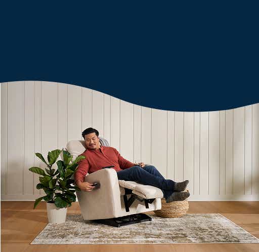 man relaxing in a La-Z-Boy recliner