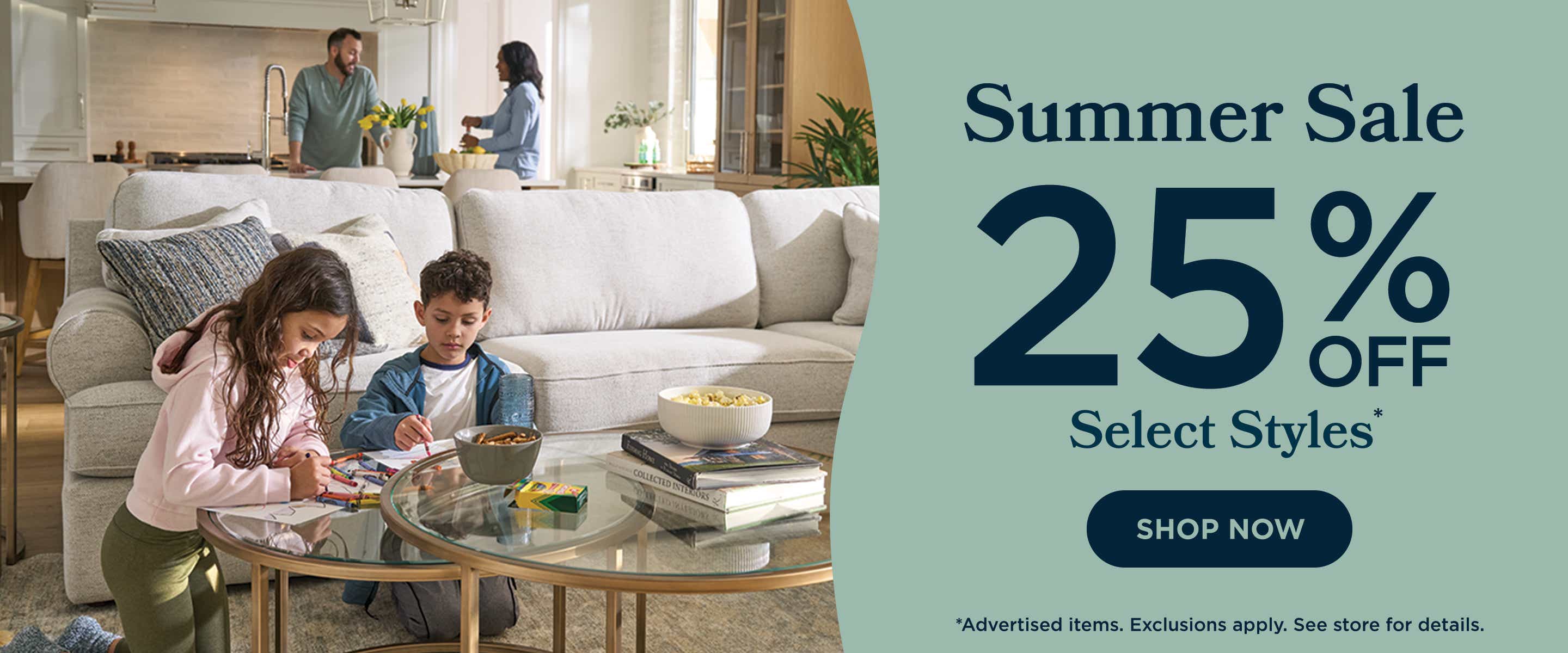 Summer Sale - 25% off select styles. Shop now!