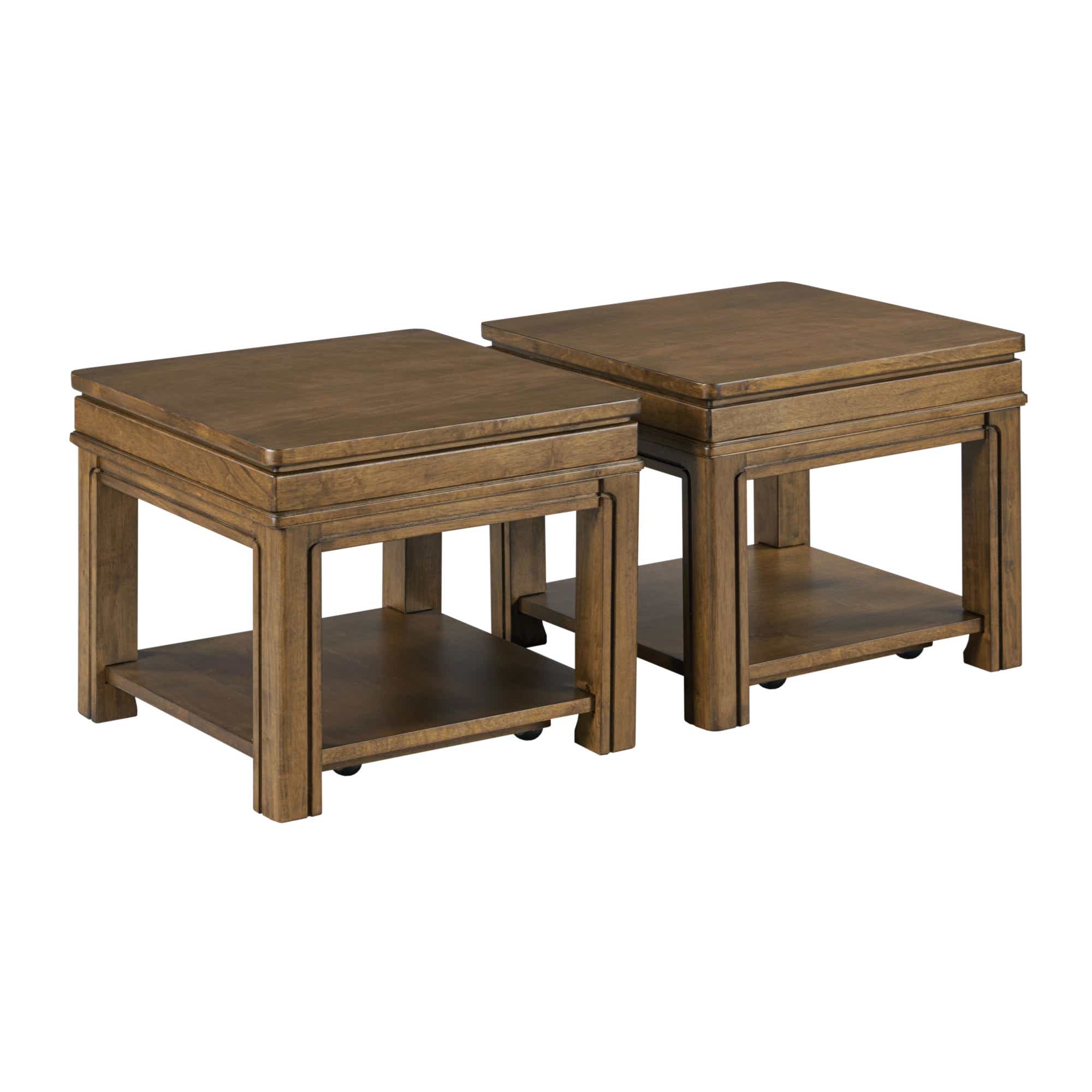 Nicolette Bunching Coffee Table Set of 2 Auburn