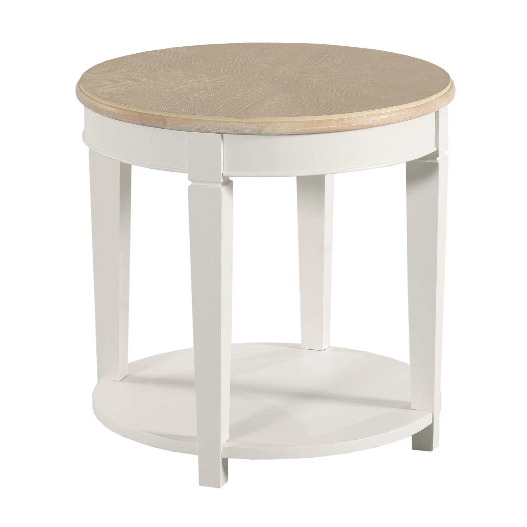 Liza Round End Table Pure White