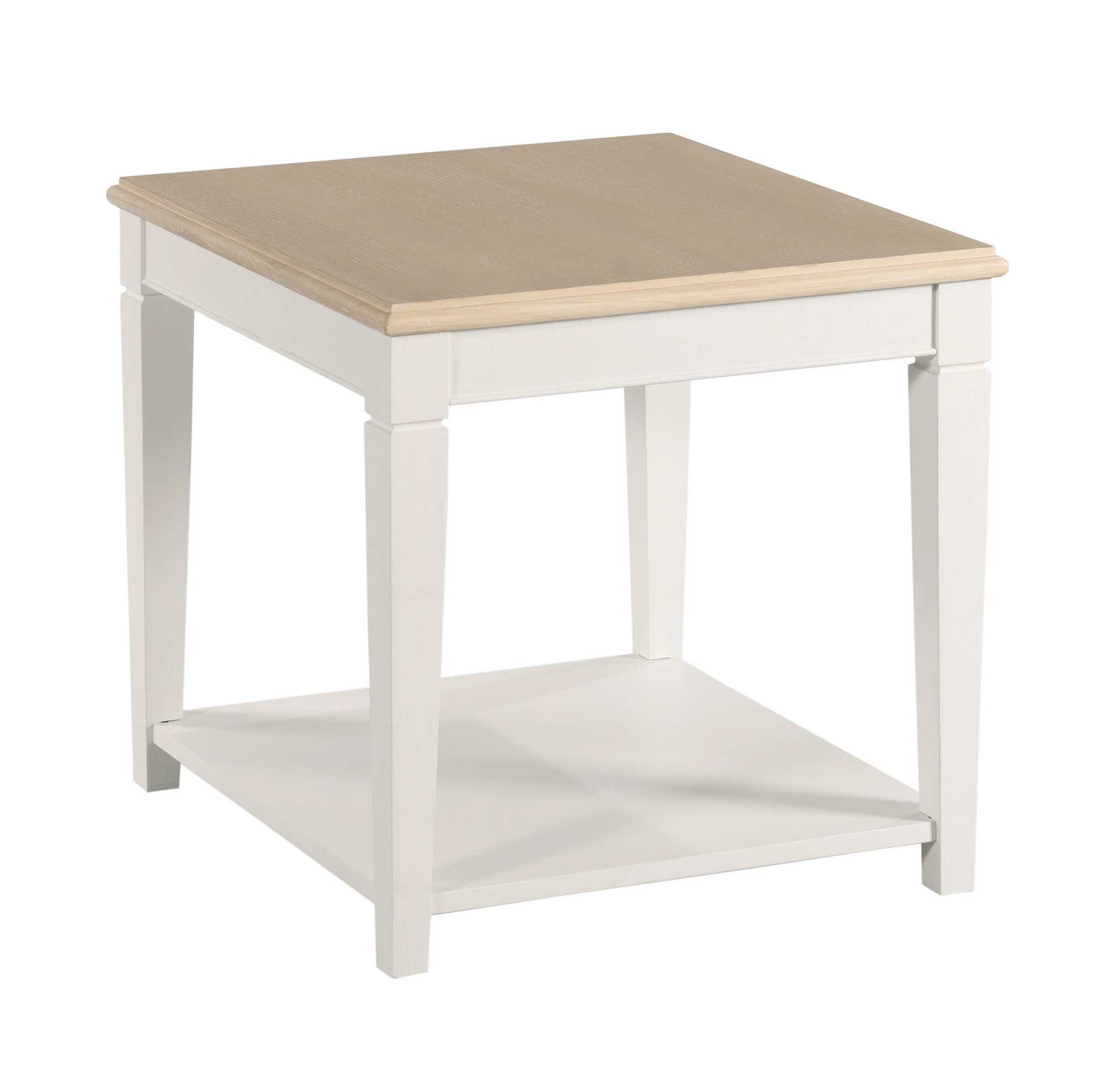 Liza Rectangular End Table Pure White