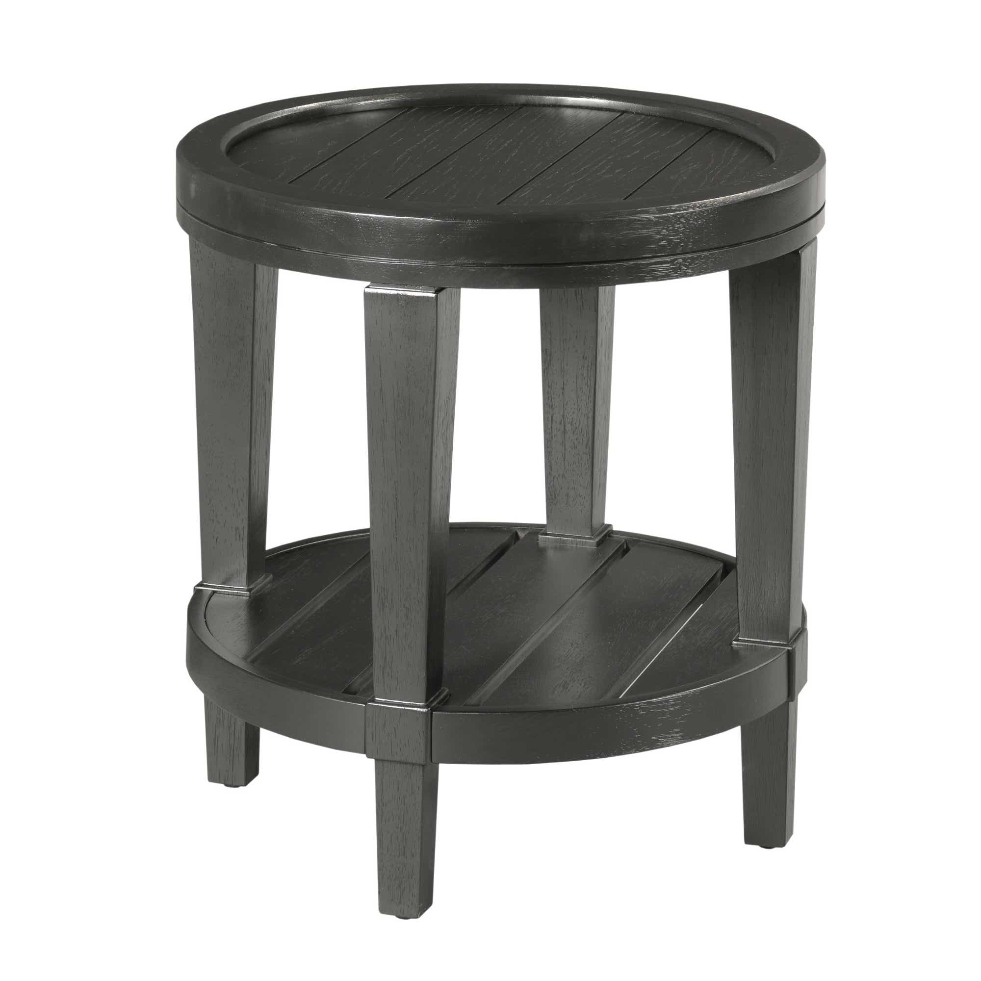 Oliver Round End Table Ebony