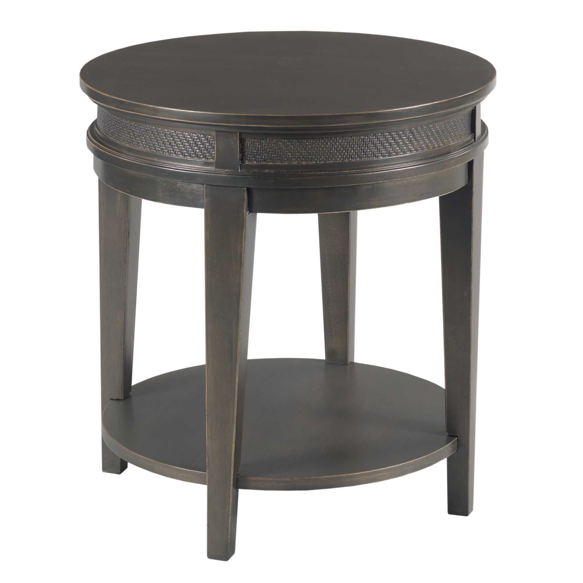 Serra Round End Table Black