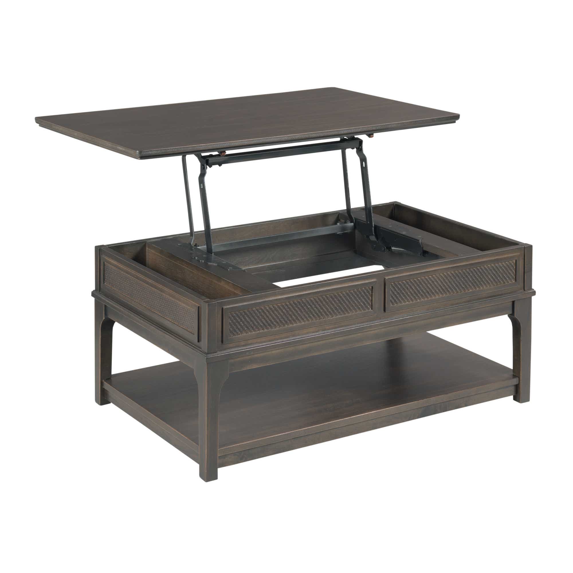 Serra Rectangular Lift Top Coffee Table Soft Black