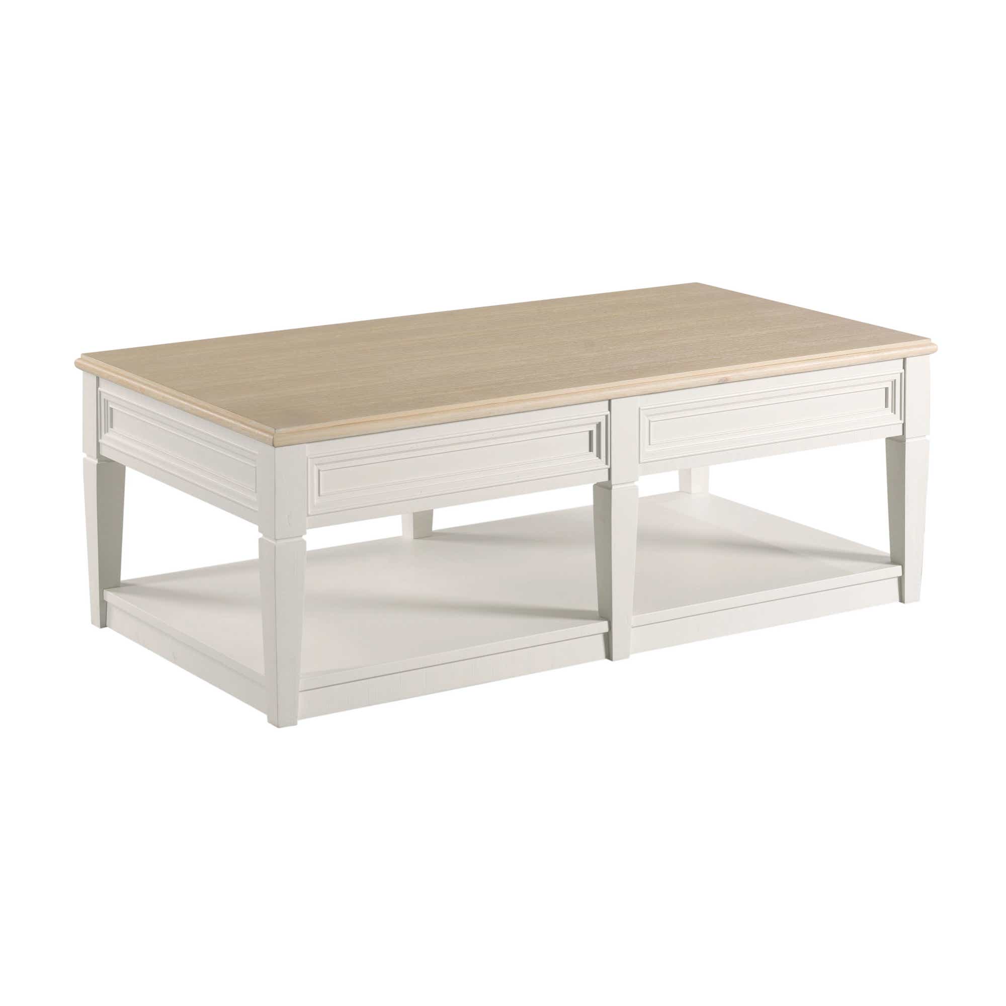 Liza Rectangular Drawer Coffee Table Pure White