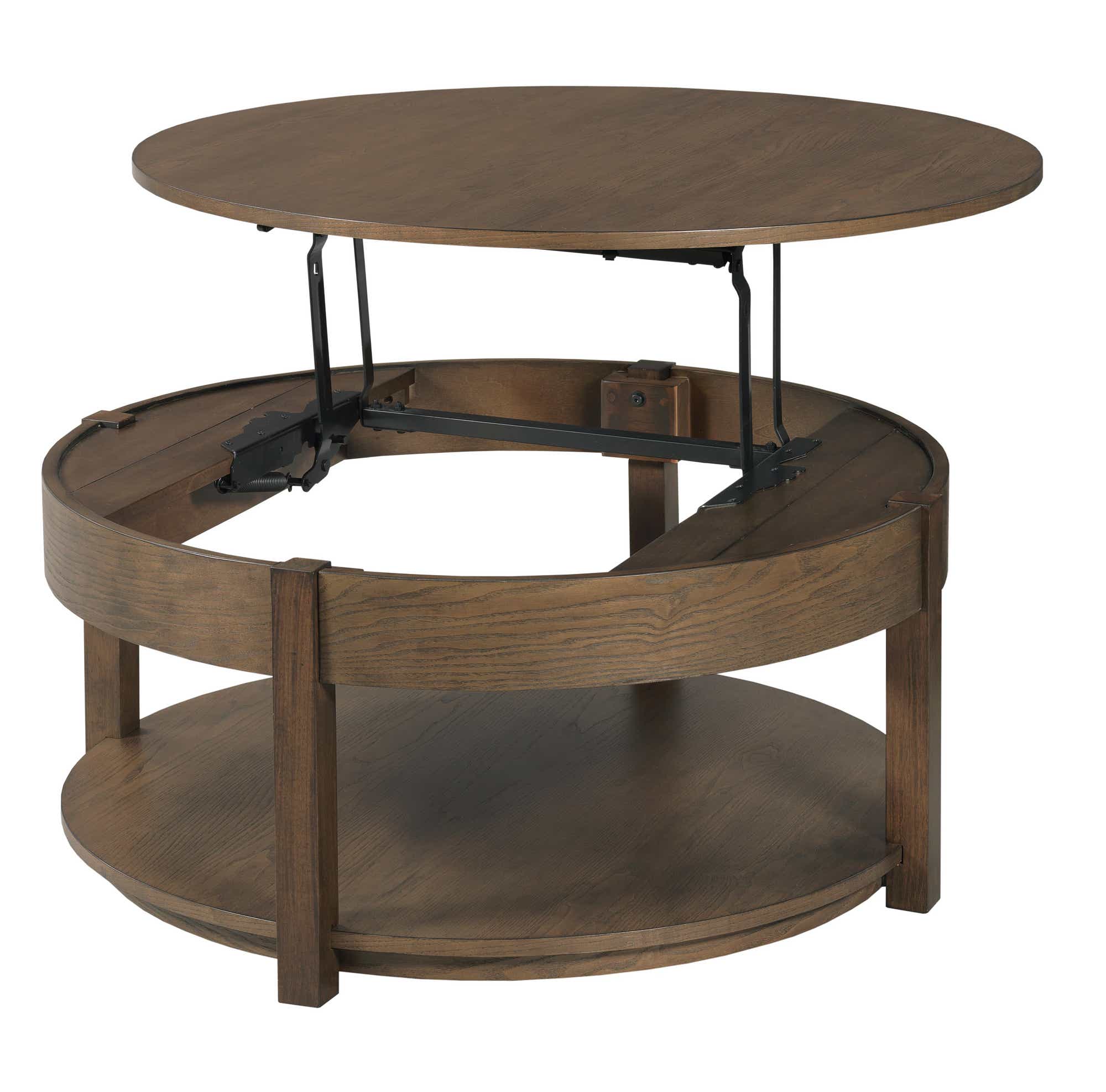 Costa Way Round Lift Top Coffee Table Deep Brown