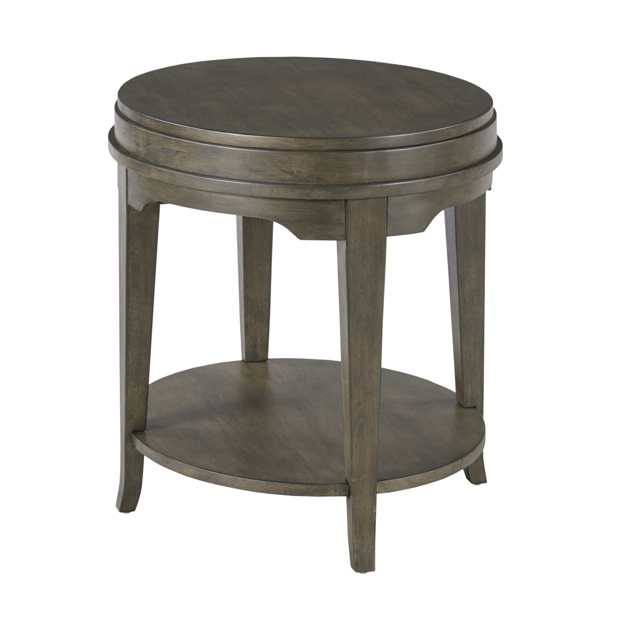 Nicolette Oval End Table Charcoal