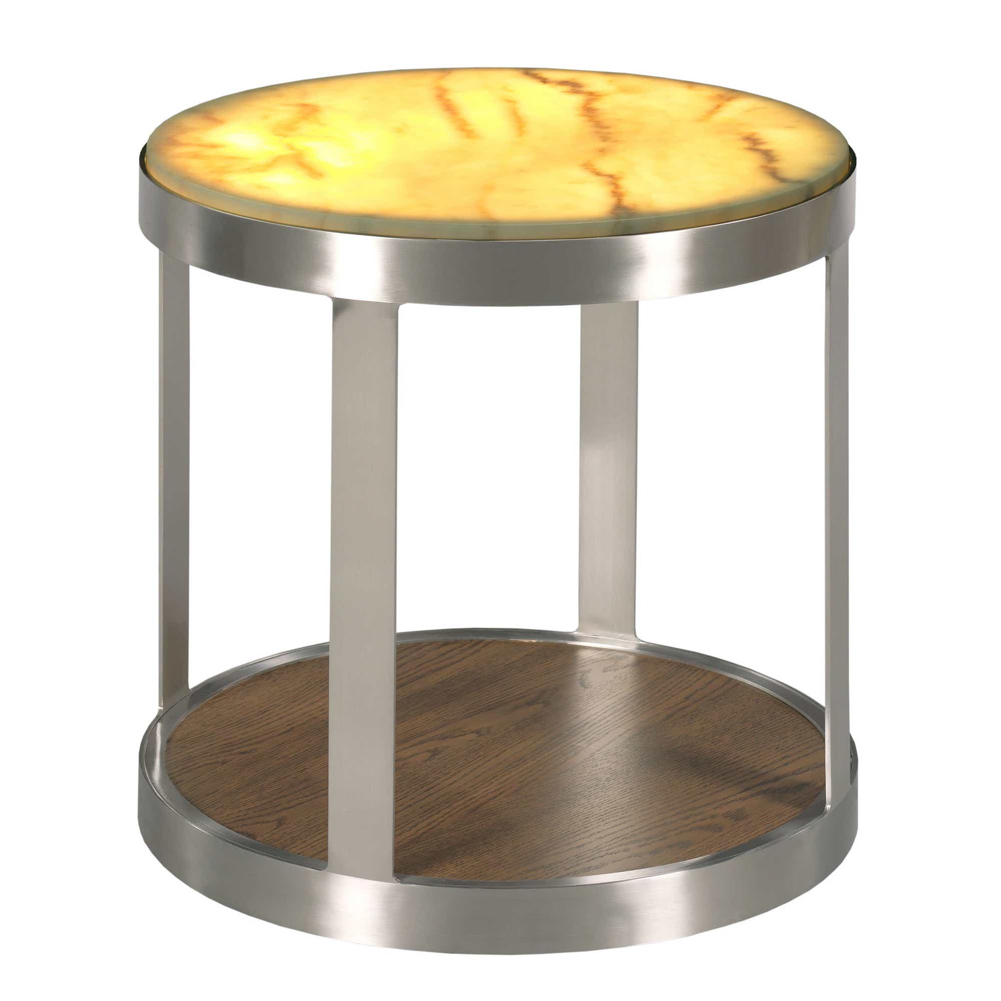 Sideline Round End Table w/ Lighting