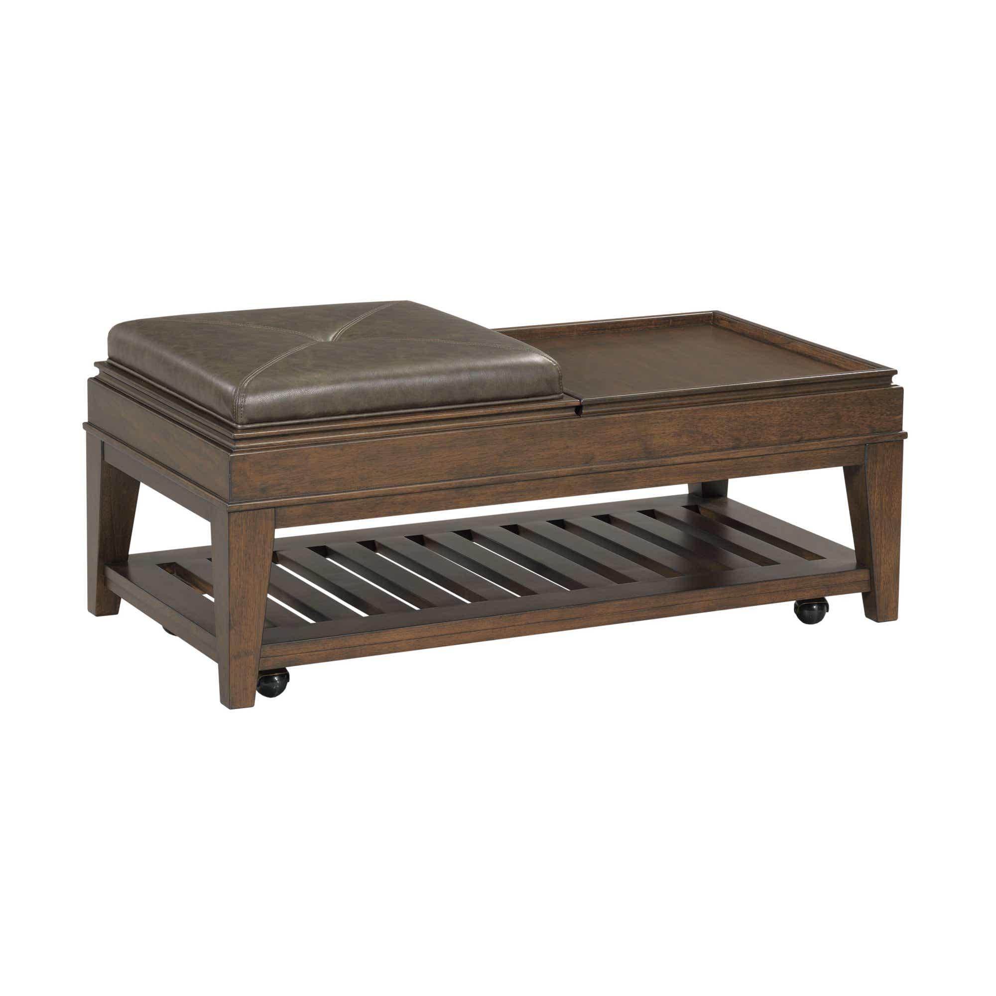 Hidden Treasures Tray Ottoman Coffee Table
