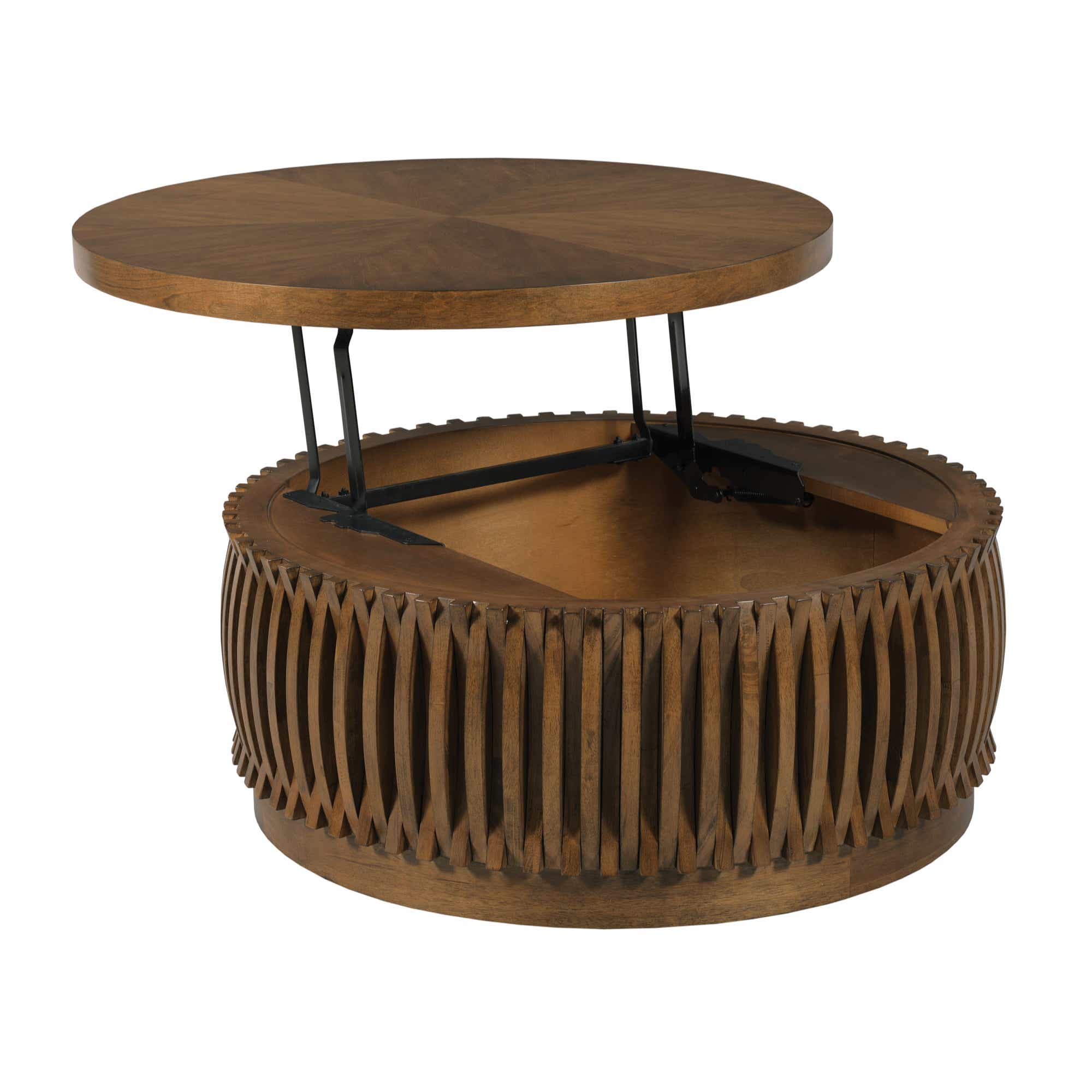 Hidden Treasures Round Coffee Lift Top Table
